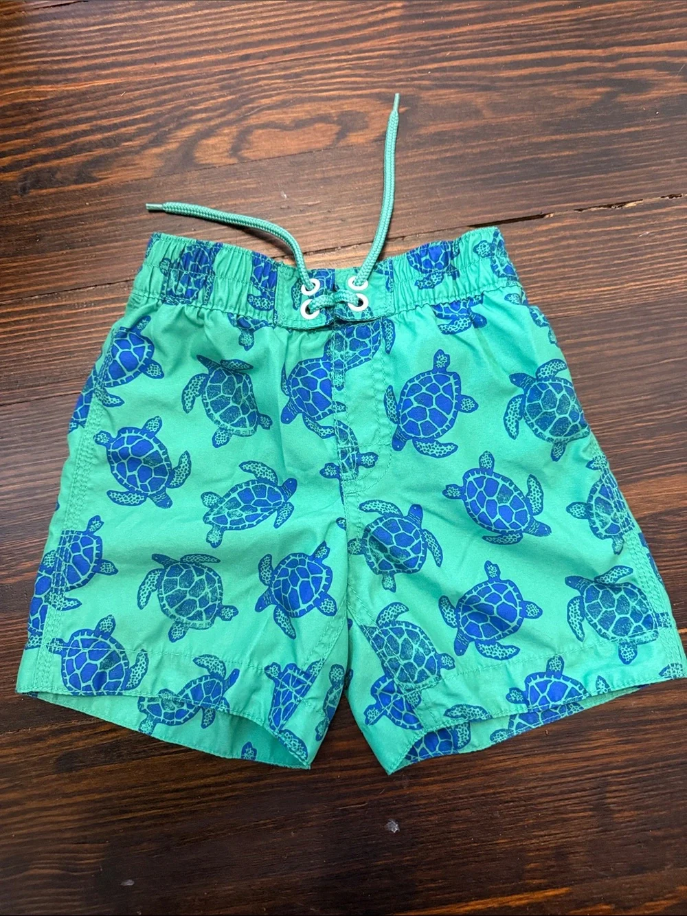 3T Swim Shorts - Yellow Whale & Green Turtle Prints Set C#2